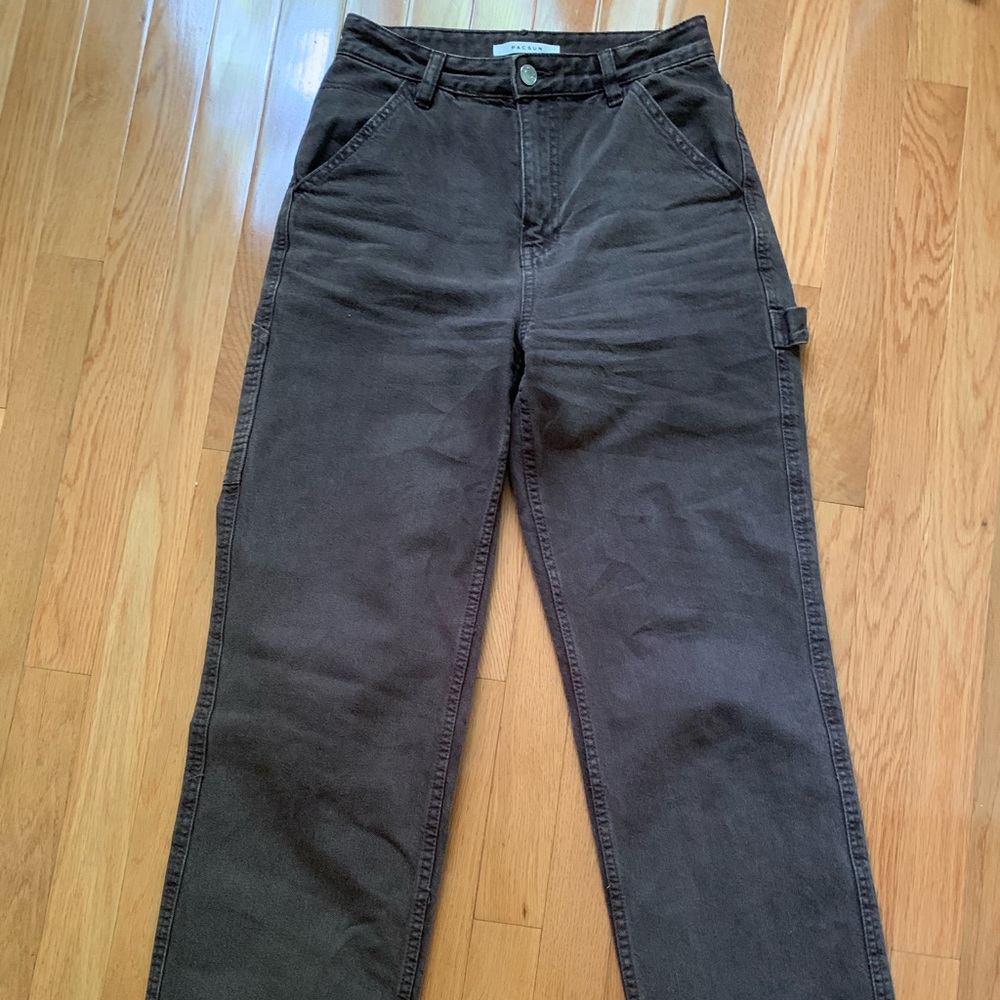 PACSUN 90s Boyfriend Eco Brown Utility Jeans